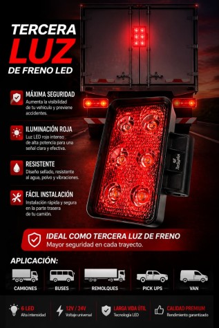 REFLECTOR LED ROJO FRENO LL18R
